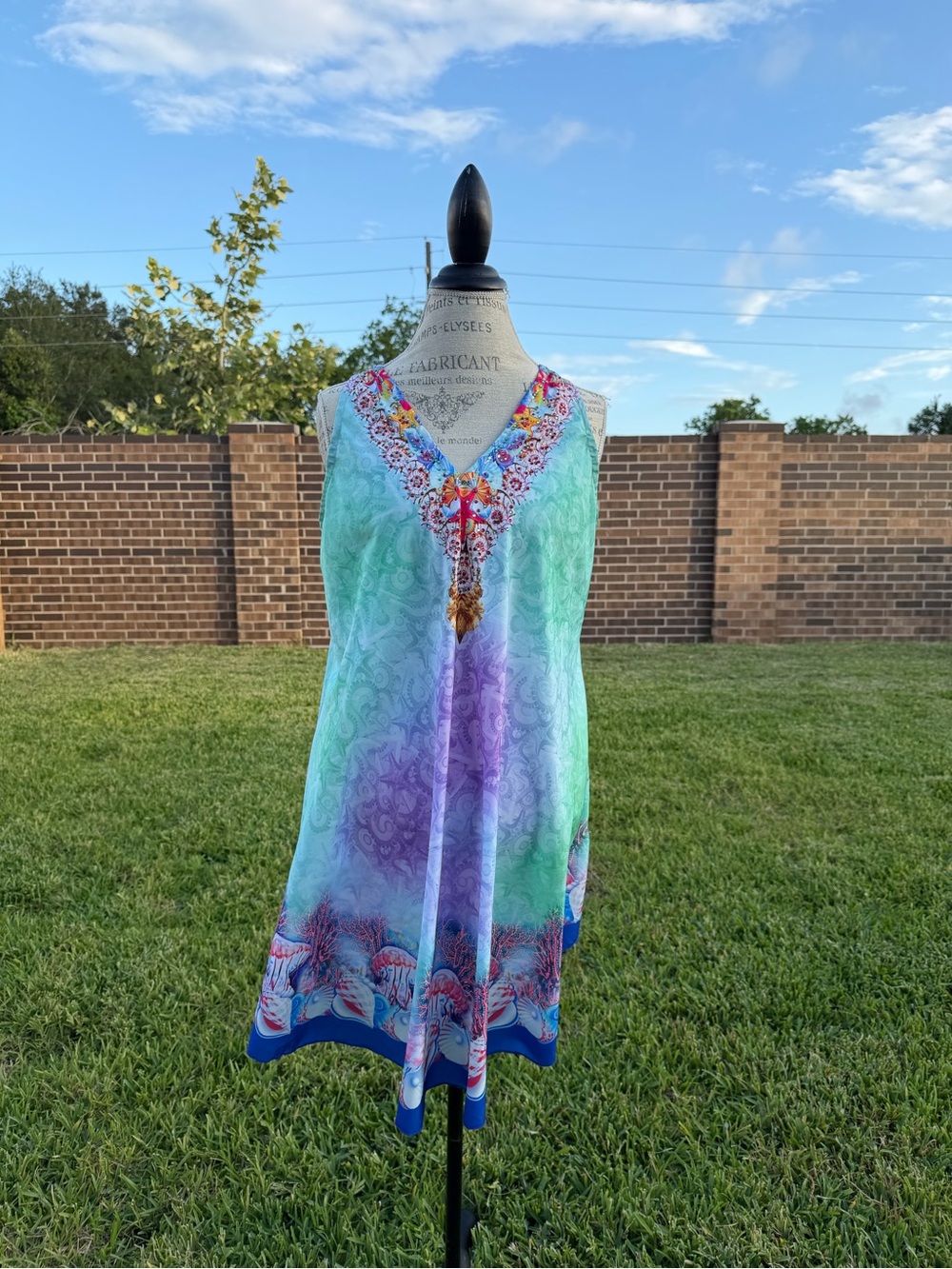 Boho V-Neck Sleeveless Tunic Dress